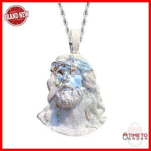 14K Gold Filled Iced Out Jesus Pendant Necklace Hip Hop Jewelry